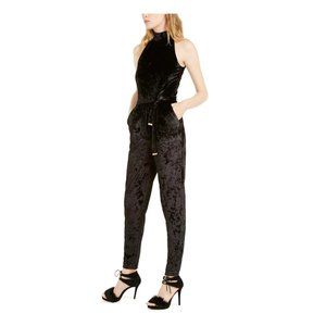 Michael Michael Kors Women's Sz. L Black Velvet Halter Jumpsuit